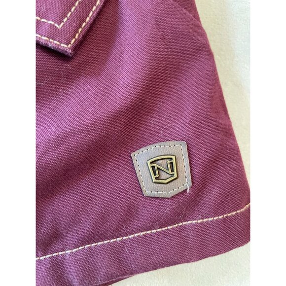 Noble Outfitters Womens Faux Fur Collar Quilted Vest XL Burgundy Gorpcore - Picture 8 of 11